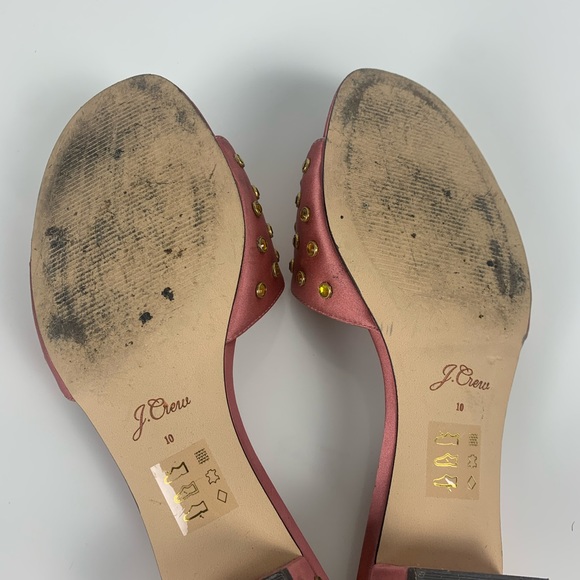 J. Crew Florence Satin Jeweled Mules size 10 - Picture 7 of 8
